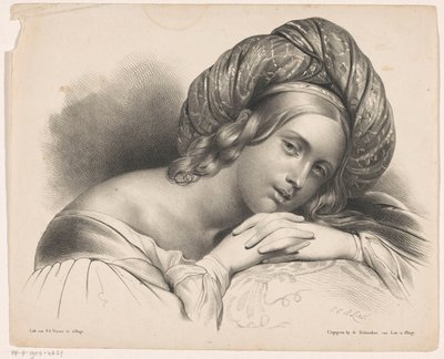 Mädchen mit Turban von Carel Christiaan Antony Last