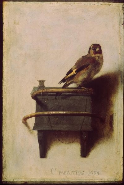 Der Goldfink (Der Distelfink, Der Stieglitz) von Carel Fabritius