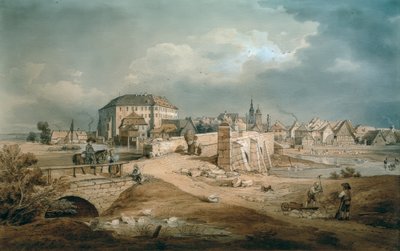 Die Aischbrücke zu Höchstadt von Carl August Lebschee