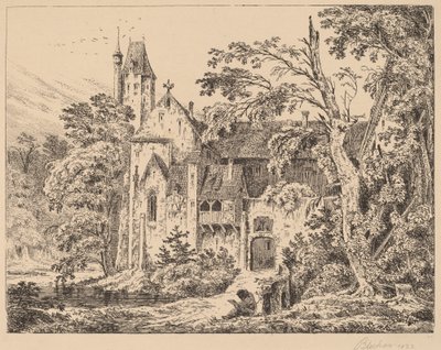 Das Kloster im Wald von Carl Blechen