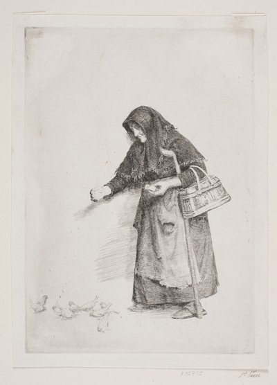 Die Frau mit den Spatzen von Carl Bloch
