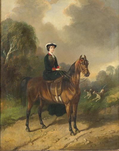 Kaiserin Eugenie zu Pferd von Carl Friederich Kiørboe