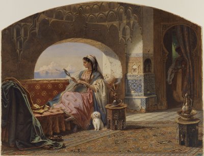 Schönheit mit Tamburin von Carl Friedrich Heinrich Werner