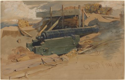Kanone an einer Bastion von Carl Friedrich Heinrich Werner