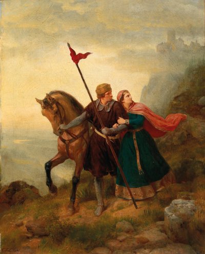 Walther und Hildegund auf der Flucht von Carl Friedrich Lessing