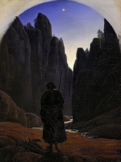 Pilger im Felsental von Carl Gustav Carus