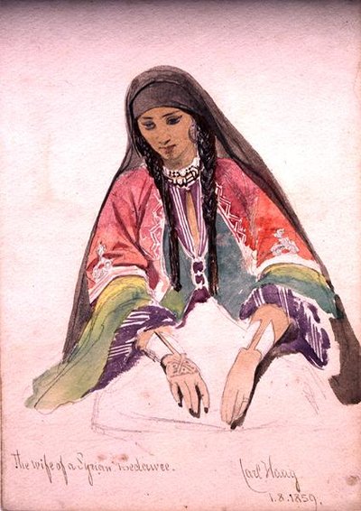 Die Frau eines syrischen Beduinen von Carl Haag