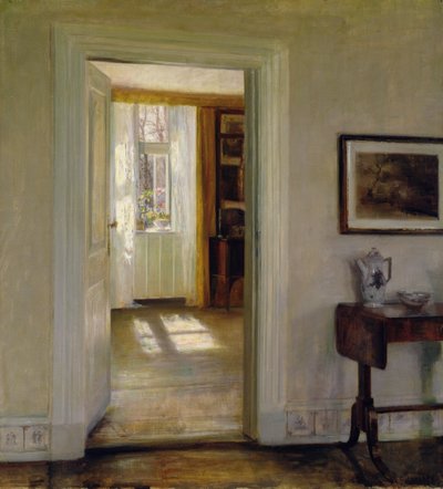 Innenraum mit Garten von Carl Holsoe