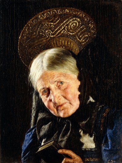 Eine Frau mit einem Buch von Carl Kronberger