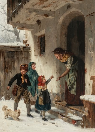 Winterlicher Besuch bei der Großmutter von Carl Kronberger