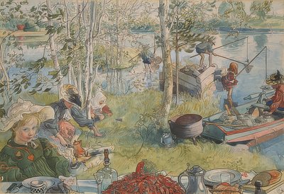 Krebsfang von Carl Larsson