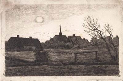 Hornbæk Kirche, Sommerabend von Carl Locher