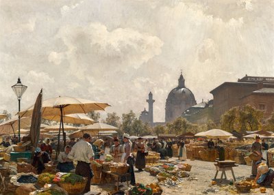 Der Naschmarkt in Wien von Carl Moll