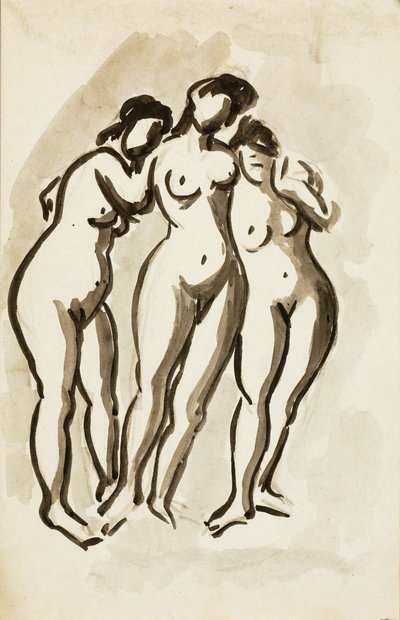 Gruppe von drei weiblichen Akten von Carl Newman
