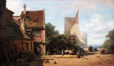 Alte Schänke am Starnberger See von Carl Spitzweg