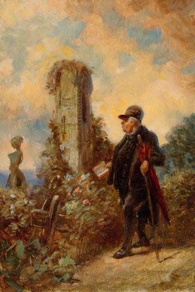 Der Landpfarrer mit dem Brevier von Carl Spitzweg