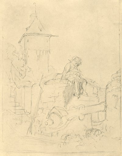 Die Schildwache, Mitte-Ende 19. Jahrhundert, um 1924 von Carl Spitzweg