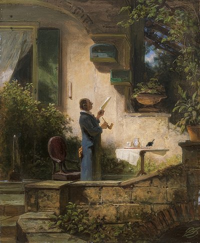 Ein wichtiges Schreiben (Die Lektüre) von Carl Spitzweg