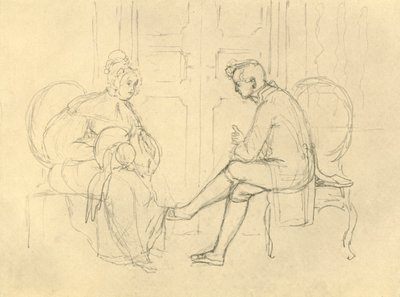 Ernste Frage, Mitte-Ende 19. Jahrhundert, ca. 1924 von Carl Spitzweg