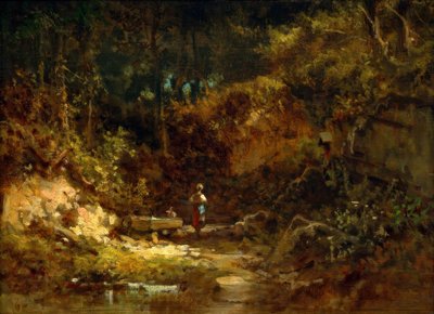 Mädchen am Waldbrunnen von Carl Spitzweg