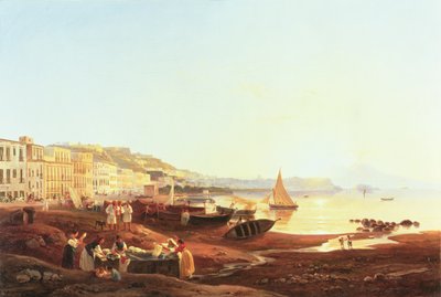 Hafen von Mergellina, ca. 1831 von Carl Wilhelm Goetzloff