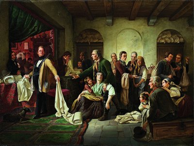 Die schlesischen Weber, 1844 von Carl Wilhelm Huebner