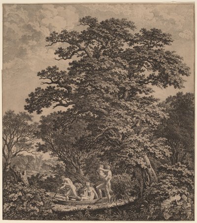 Landschaft mit Nackten, die ein Boot besteigen von Carl Wilhelm Kolbe