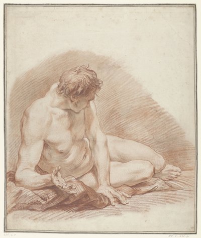 Studie eines liegenden nackten Mannes von Carle van Loo