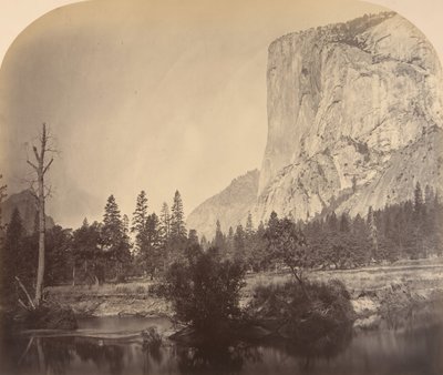 Tutucanula, El Capitan, 4000 Fuß, 1861 von Carleton Emmons Watkins