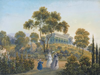 Ansicht von Miskhor, ca. 1842 von Carlo Bossoli