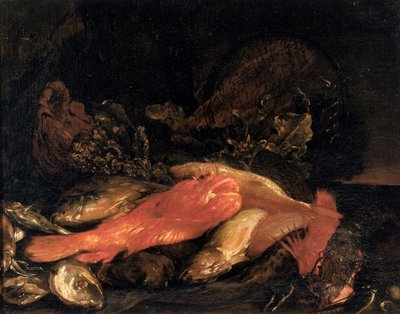 Fische und Austern von Carlo Dolci
