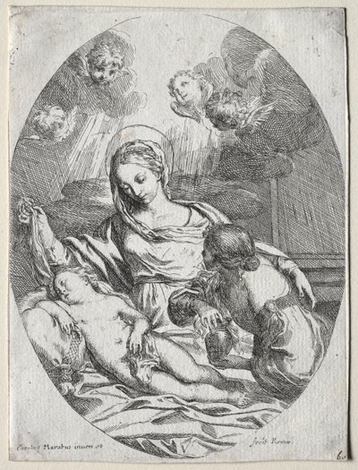 Madonna und Kind mit der Magdalena von Carlo Maratta or Maratti