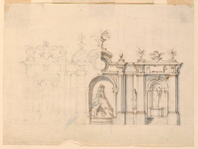 Kolonnade mit Brunnen von Carlo Marchionni