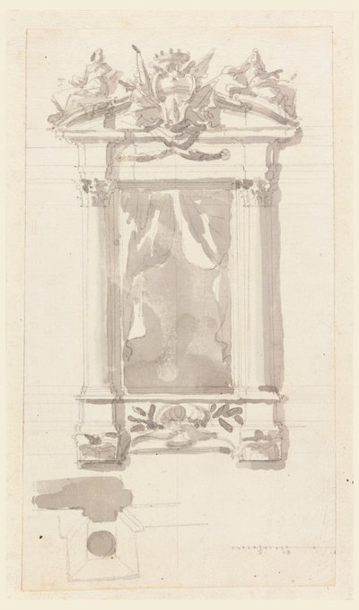 Entwurf für ein Fenstergehäuse von Carlo Marchionni