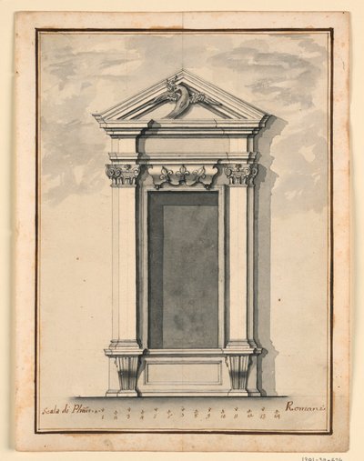 Entwurf für einen Fensterrahmen von Carlo Marchionni