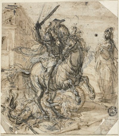 Sankt Georg und der Drache von Carlo Urbino