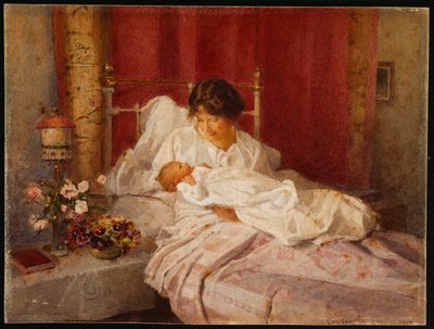 Eine Mutter mit ihrem Baby von Carlton Alfred Smith