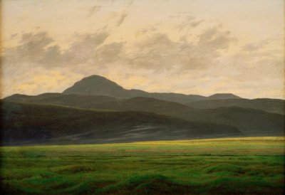 Berglandschaft in Böhmen von Caspar David Friedrich