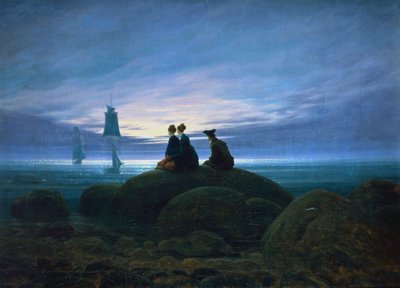 Mondaufgang über dem Meer, 1774 von Caspar David Friedrich