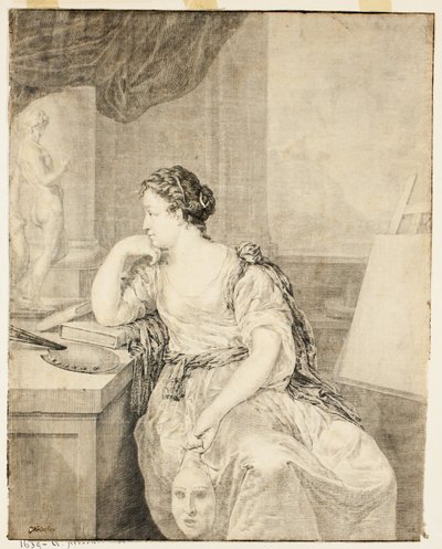 Porträt von Madame de Poullain von Caspar Netscher