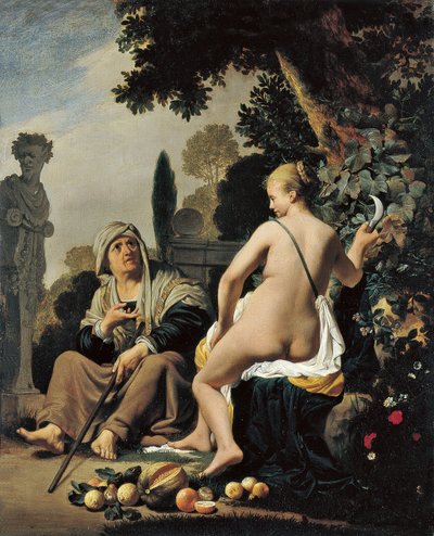 Vertumnus und Pomona von Cesar Boetius van Everdingen