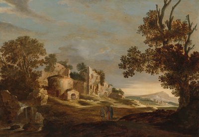 Landschaft mit der Reise nach Emmaus von Chaerles de Hooch