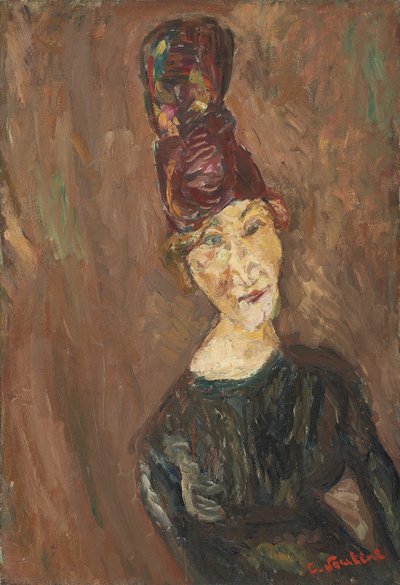 Die Frau mit dem großen Hut, ca. 1919 von Chaim Soutine