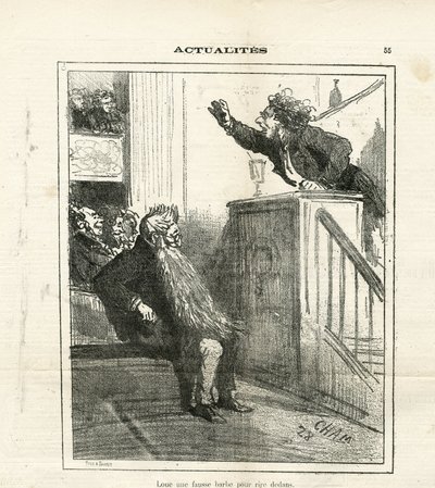 Illustration von Cham (1819-1879) in Le Charivari von Amédée de Noé