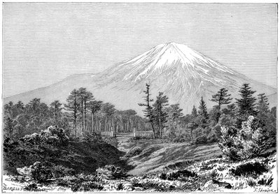 Berg Fuji, Japan, 1895 von Charles Barbant