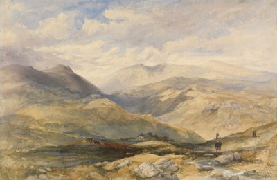 Hochlandlandschaft mit Figuren von Charles Bentley