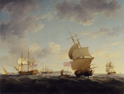 Schiffe im Ärmelkanal von Charles Brooking