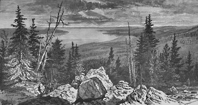 Yellowstone-See, 1883 von Charles E. H. Bonwill