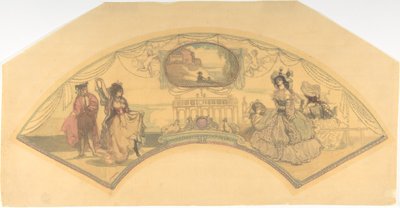 Fächerhalter: Die spanische Piazza von Charles Edward Conder