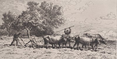 Ochsenkarren, 1868 von Charles Emile Jacque